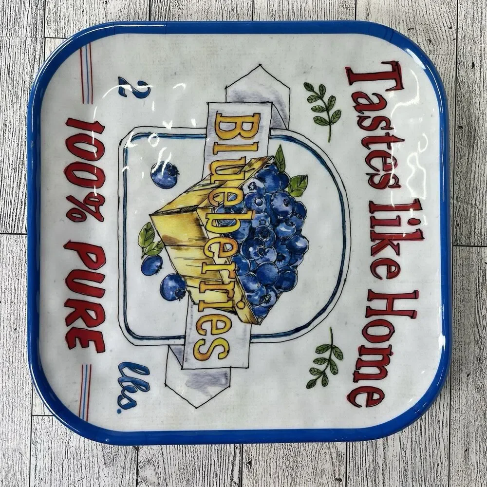 Betsy Cavallo Various Fruit Melamine Salad Plates 8.5” Farmers Market Set If 4